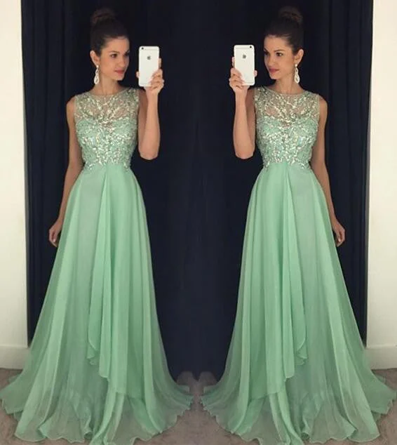 Sexy Open back Evening Prom Dresses, Beaded prom Dress, Green Prom Dress,  dresses for Prom, sexy prom dresses 2017, 17015 Tunics Exclusive limited