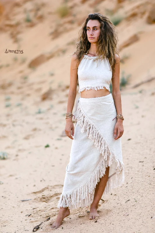 Gypsy Moon Skirt ⋗⋖ Handwoven Raw Silk lace skirt romantic
