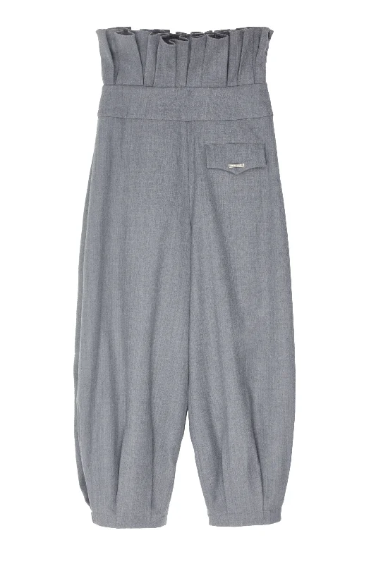 WAIST-PLEATED SUIT PANTS Chic Wool Trousers