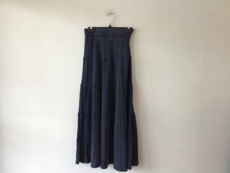 Denim Tiered Ribbed Skirt 2073 denim skirt fashionable