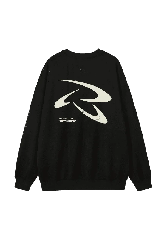 Suede Frisbee Sweatshirt Hoodie with Hem Raw Edge Edgy Unfinished