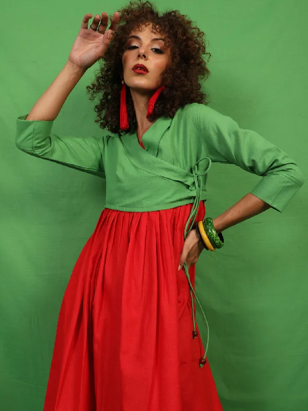 Women's Green Short Jacket - Aks Print Jacket Jacquard Jacket Patchwork Jacket