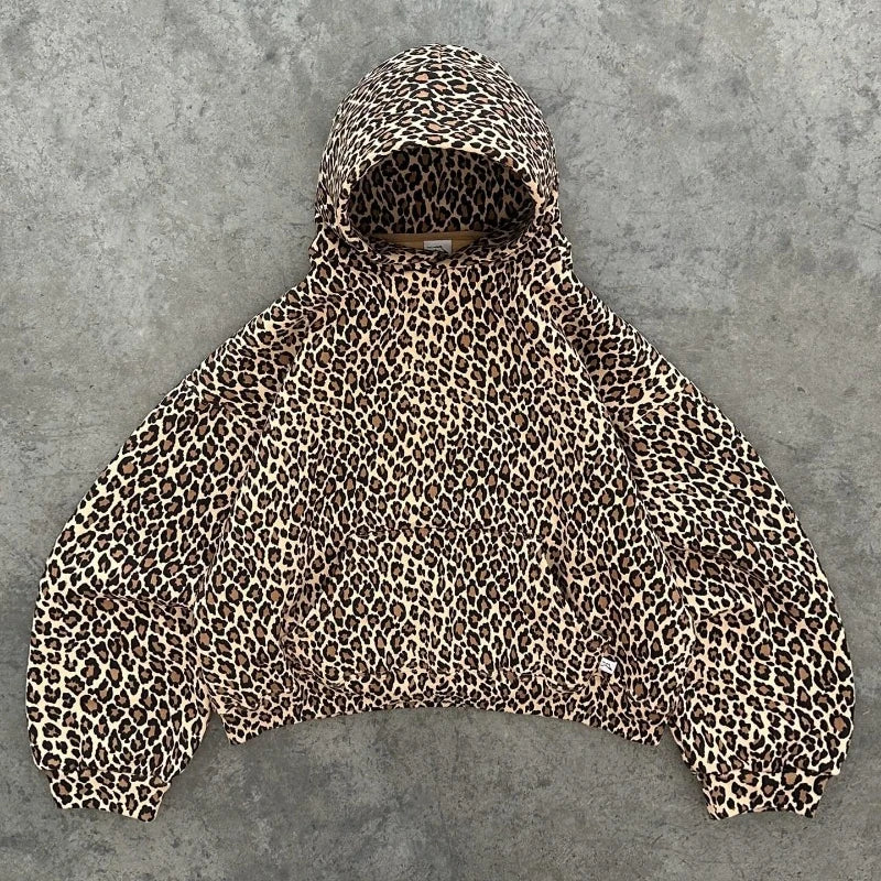 Advbridge Y2K Hoodie vintage Leopard print Pattern Harajuku Oversized hoodie NEW Hip Hop Gothic Fashion Men women Casual Sweatshirt Top Hoodie with Metallic Shiny Futuristic Advbridge Y2K Hoodie vintage Leopard print Pattern Harajuku Oversized hoodie NEW Hip Hop Gothic Fashion Men women Casual Sweatshirt Top Hoodie with Metallic Shiny Futuristic