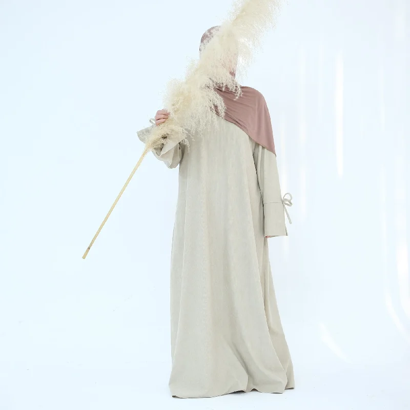 Tara Corduroy Abaya Dress - Beige Tunics Recommended stylist