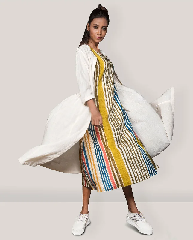 PLEATED JACKET DRESS Boat Neck Shawl Collar Notched Collar