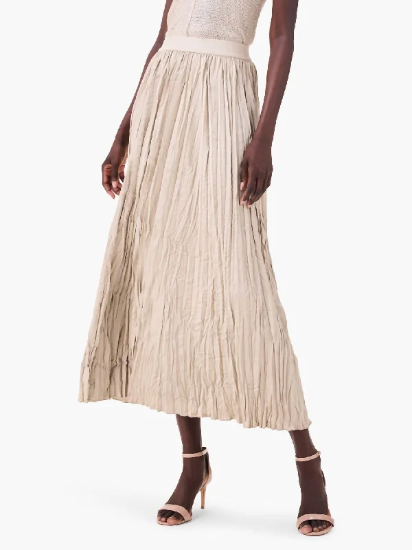 Crinkle Crush Skirt In Brown Rice wrap skirt elegant