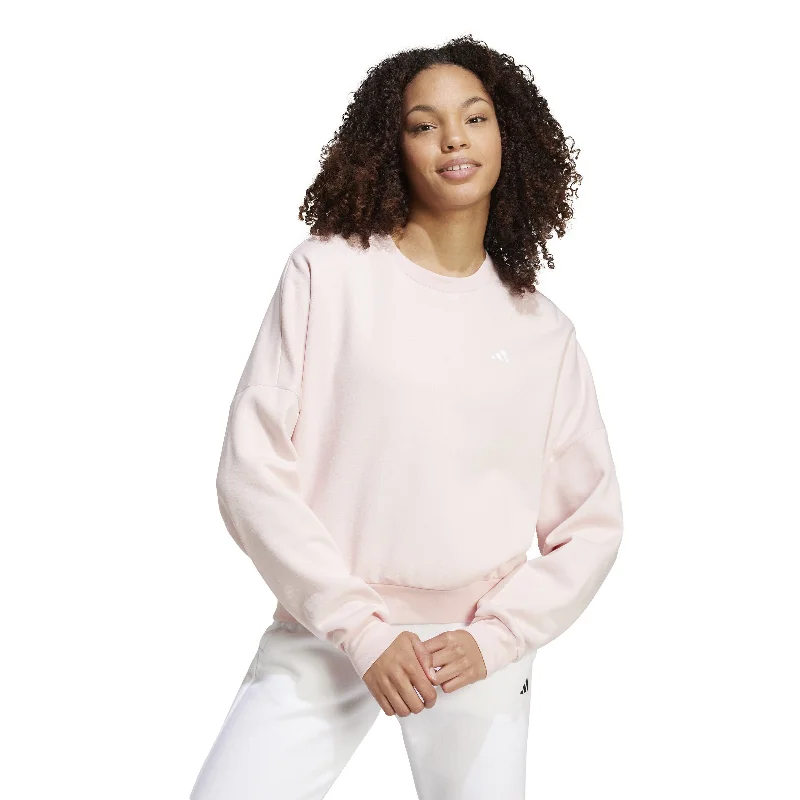 Women's Adidas Essentials Small Logo Feel Cozy Sweatshirt Hoodie with Slim Fit Tailored Modern