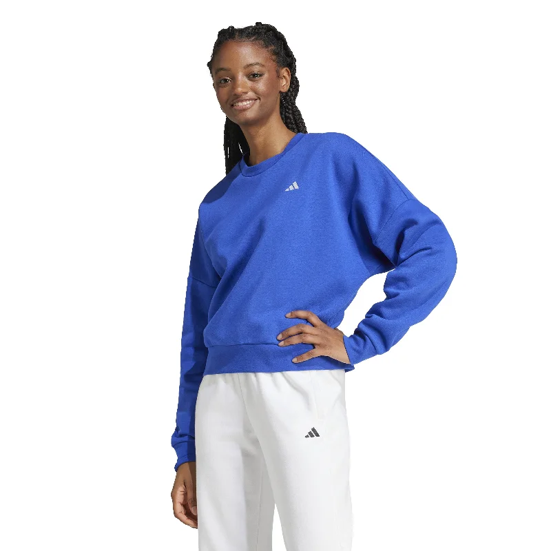 Women's Adidas Essentials Small Logo Feel Cozy Sweatshirt Hoodie with Relaxed Fit Easy Casual
