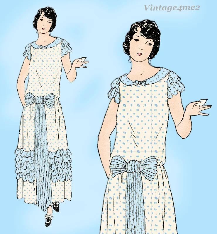 Ladies Home Journal 3983: 1920s Uncut Misses Dress 34B Vintage Sewing Pattern Tunics Long Elegant