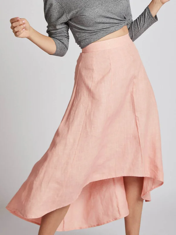 Sail High Low Skirt Peach chiffon skirt flowing