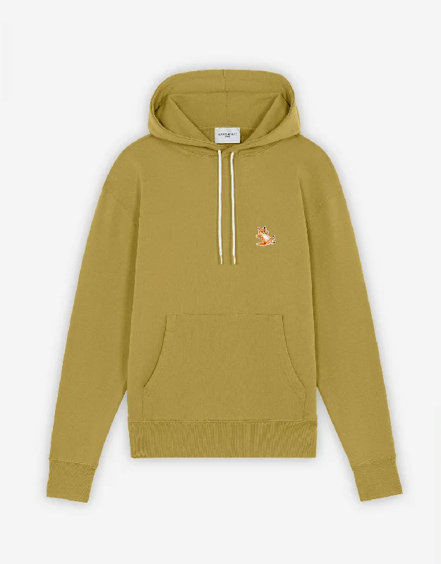 UNISEX CHILLAX FOX PATCH CLASSIC HOODIE LIGHT KHAKI Hoodie with Logo Branding Identity UNISEX CHILLAX FOX PATCH CLASSIC HOODIE LIGHT KHAKI Hoodie with Logo Branding Identity