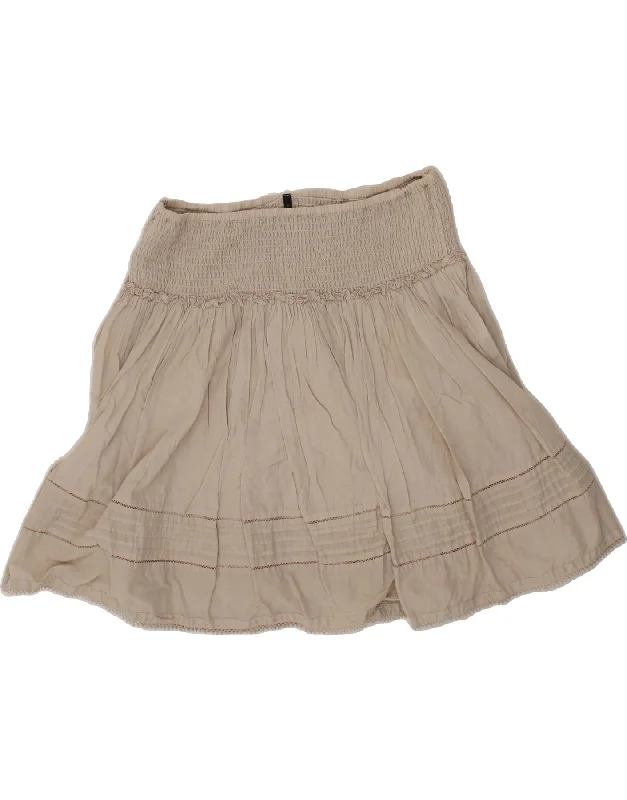 BENETTON Womens A-Line Skirt W34 Large Grey modal blend skirt