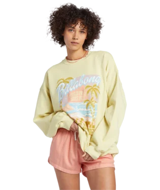 Women's Billabong Ride In Sweatshirt Hoodie with Bell Sleeves Flared Feminine