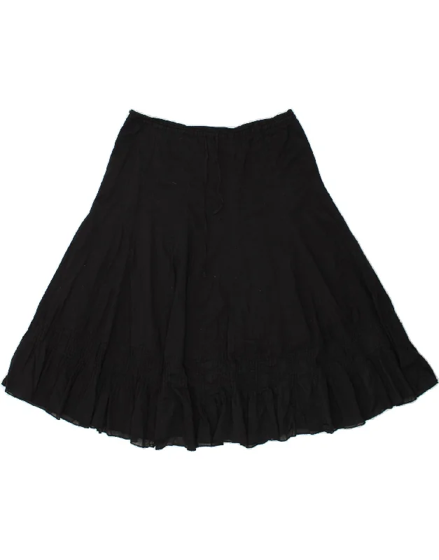 J. CREW Womens A-Line Skirt W32 Large Black linen skirt breathable