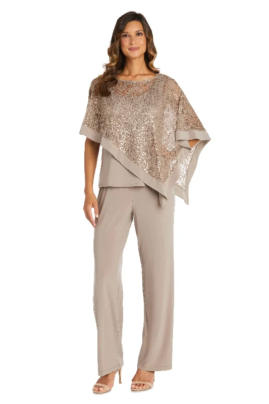Asymmetrical Twist Poncho Pant Set High-Waist Jeans