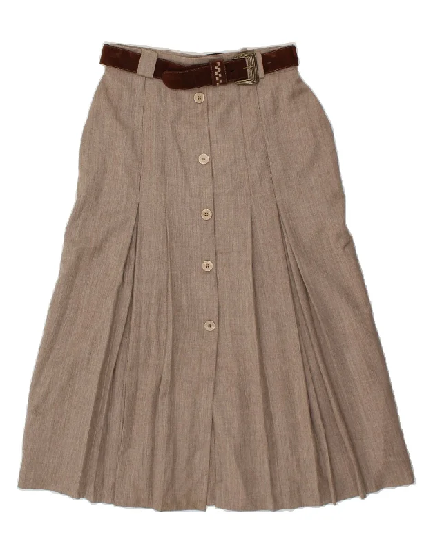 ST. BERNARD Womens A-Line Skirt UK 14 Medium W28 Beige chiffon skirt airy