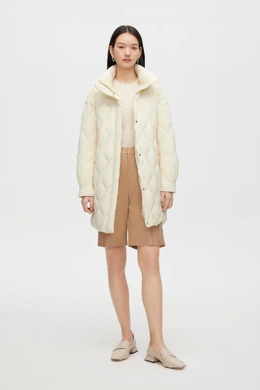 Mid-Length Down Jacket Print Jacket Jacquard Jacket Embroidered Jacket