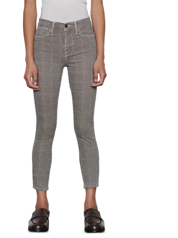Le High Womens Crop High Rise Skinny Pants Trendy Velvet Pants