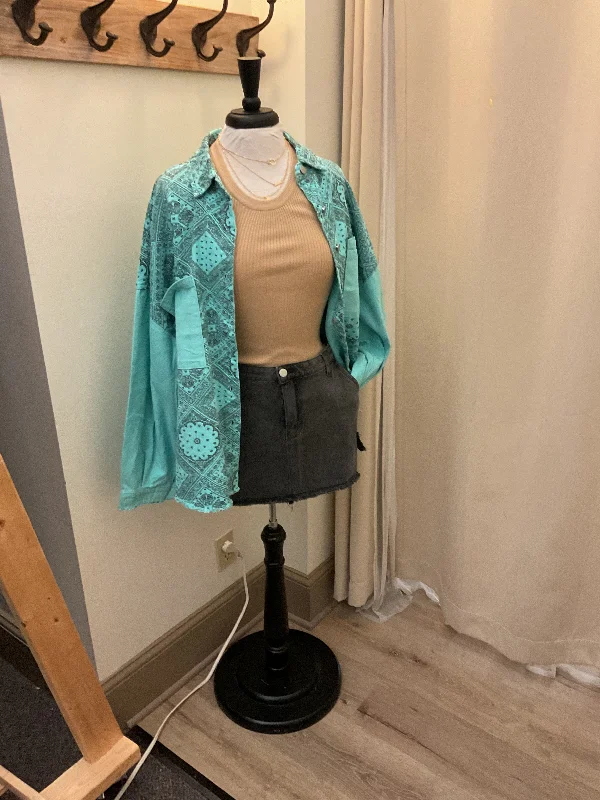 Bandana Print Jacket Belted Jacket Elasticated Jacket Padded Jacket