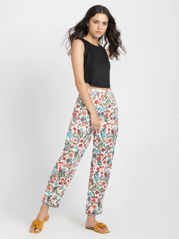 Pariyar Floral Pant Formal Stretch Pants