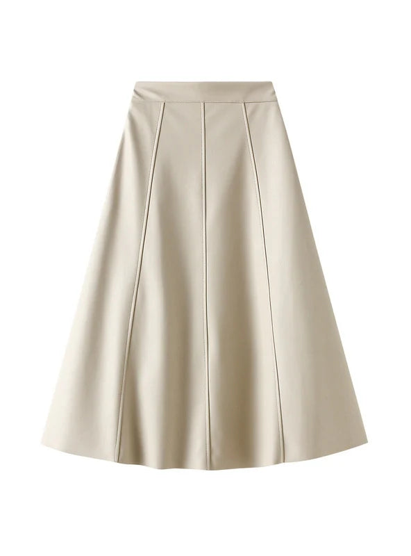 High Waist Retro Breezepelt Skirt leather skirt modern