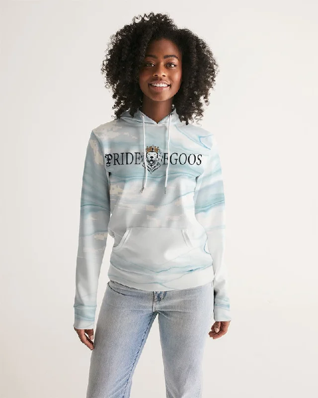 Ocean marble Women's Hoodie Hoodie with Hem Applique Textured Unique