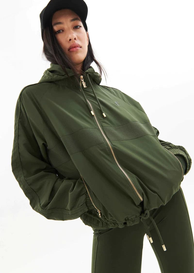 MAN DOWN JACKET IN RIFLE GREEN Rayon Fabric Velvet Fabric Corduroy Fabric