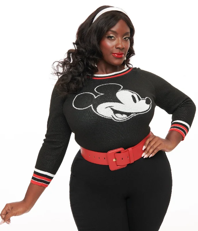 Disney Mickey & Friends Collection by Unique Vintage Plus Size Classic Mickey Sweater Satin Fabric Silk Fabric Chiffon Fabric Disney Mickey & Friends Collection by Unique Vintage Plus Size Classic Mickey Sweater Satin Fabric Silk Fabric Chiffon Fabric
