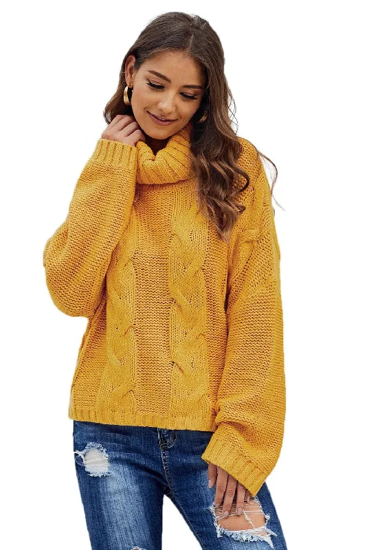 Winter Turtleneck Sweater Tailored Straight A-Line