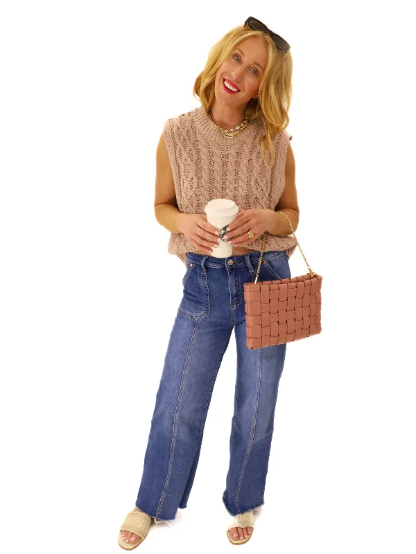 Trendsetter Sweater Vest Transparent Opaque Sheer