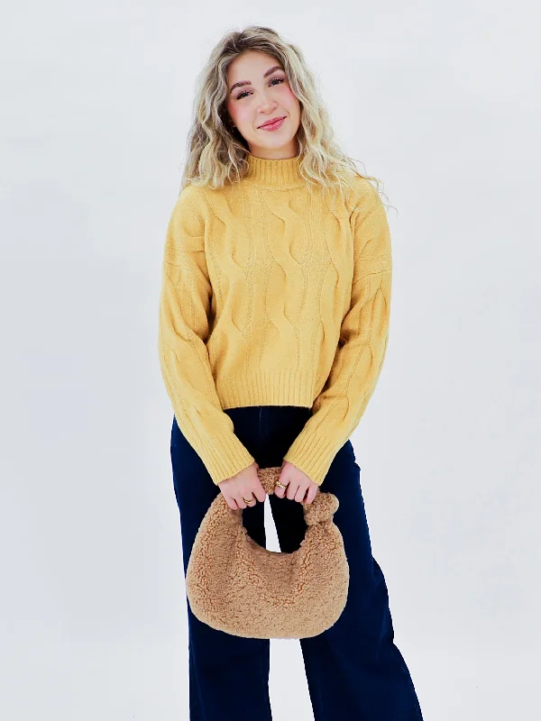 Molly's Marigold Knit Sweater Ribbed Striped Patterned