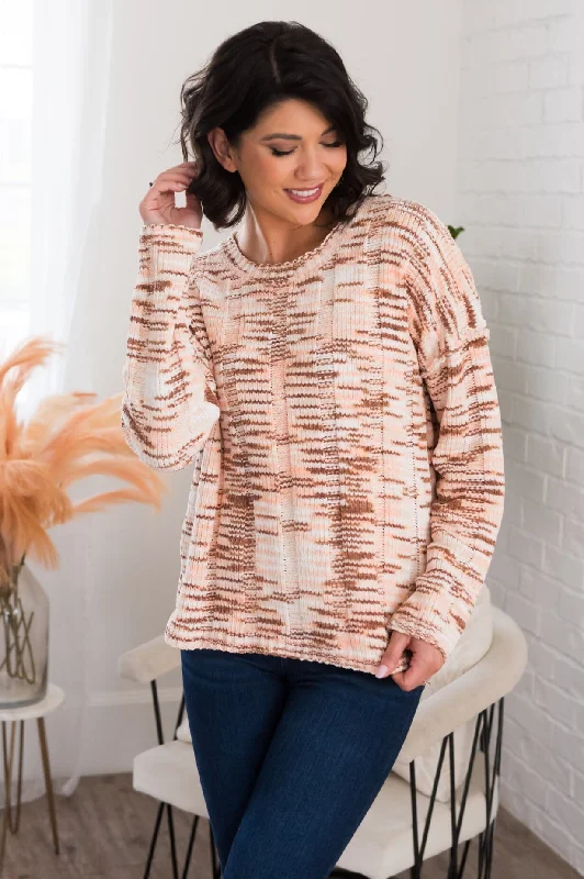 Creative And Cozy Modest Ribbed Sweater Welt Pockets Slit Pockets Flap Pockets
