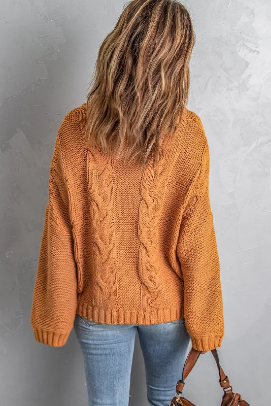 Cute Turtleneck Sweater Houndstooth Herringbone Solid