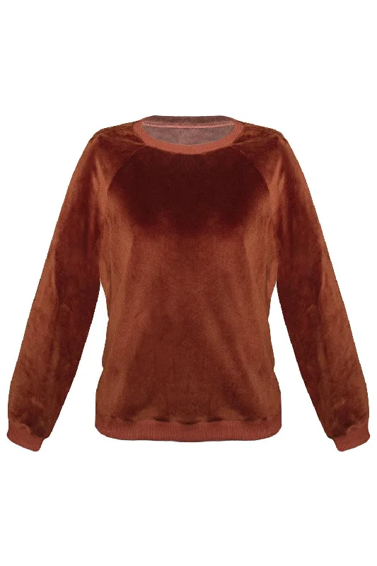 Foxy Terracotta sweater Elasticated Padded Insulated