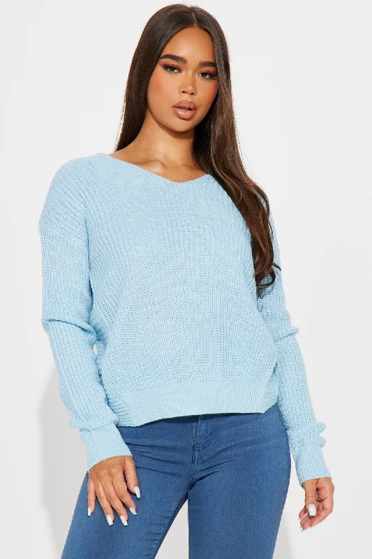 Falls Favorite Girl Sweater II - Light Blue