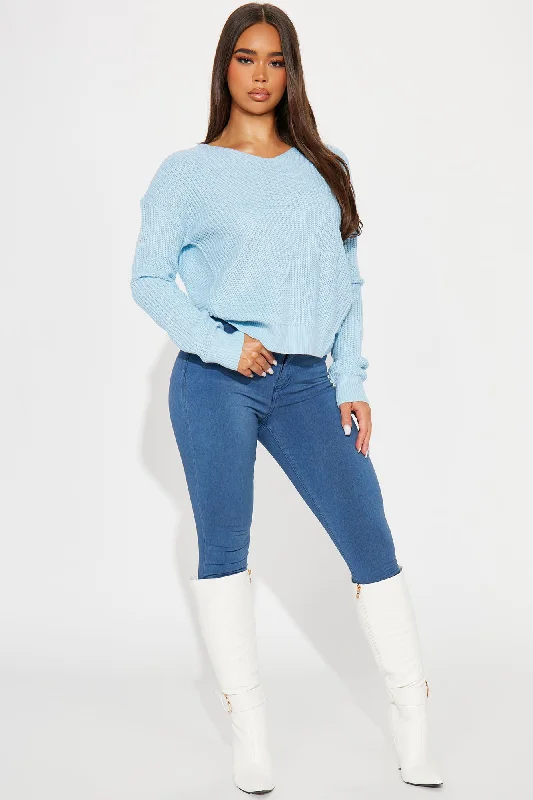 Falls Favorite Girl Sweater II - Light Blue