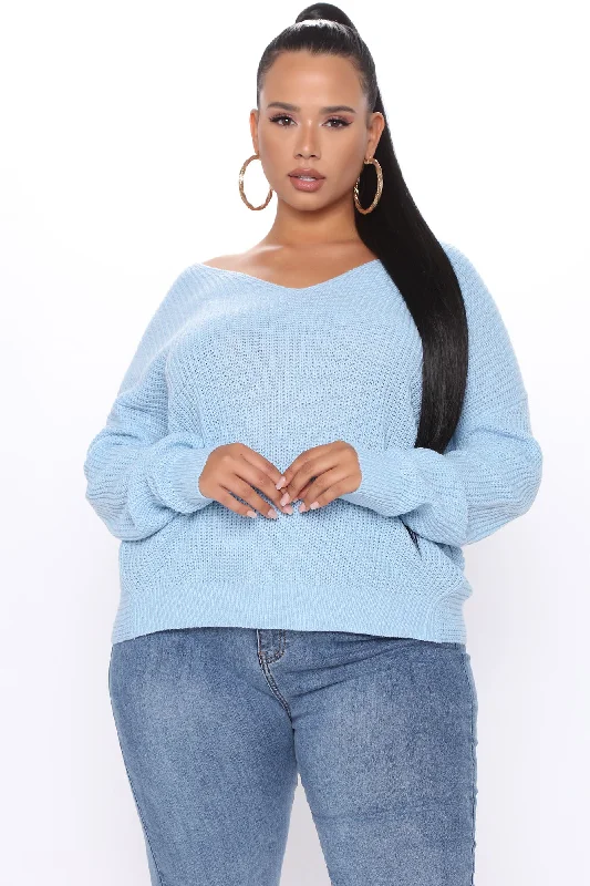 Falls Favorite Girl Sweater II - Light Blue