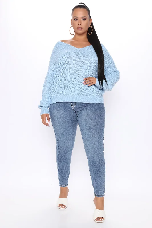 Falls Favorite Girl Sweater II - Light Blue