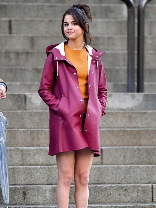 A Rainy Day In New York Selena Gomez Mid Length Coat