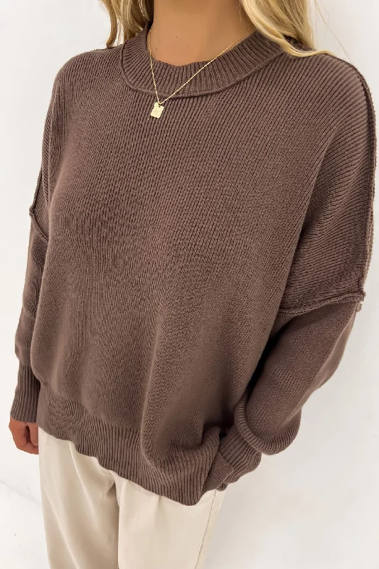 Leora Knit Jumper Chocolate