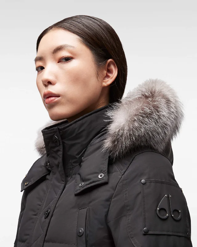 Moose Knuckles - Anguille Jacket - Black/Frost Fox Fur