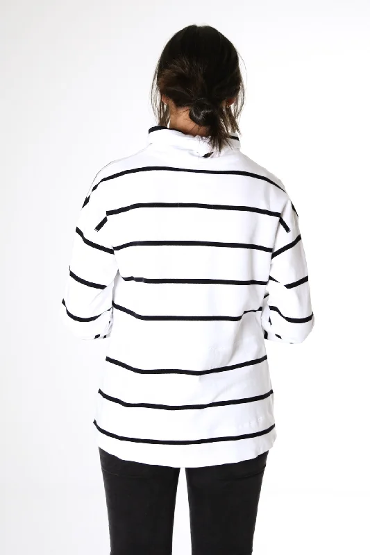 Stripe Funnel Crew White