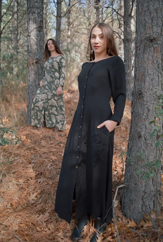 Bhodie Dress in Black Challis