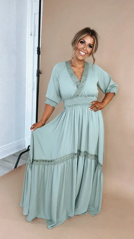 ECB Exclusive: Most Admired Maxi Dress , Sage