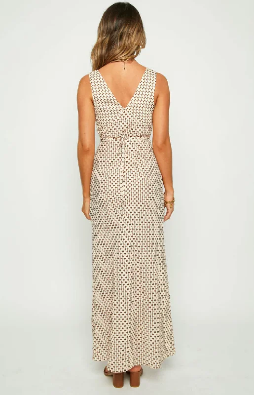 Verlaine Beige Maxi Dress