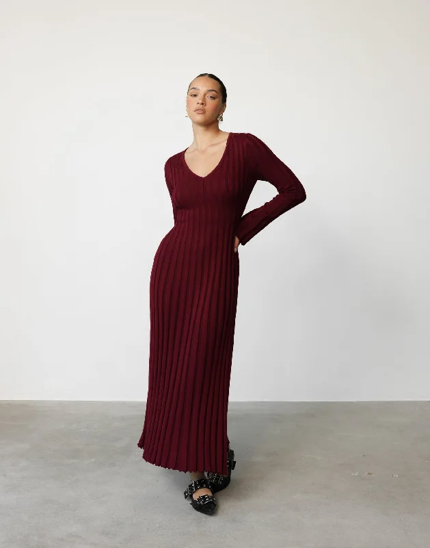 Yasmeen Maxi Dress (Cranberry)