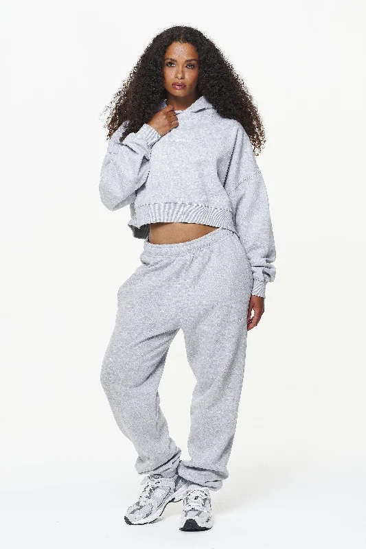 Durward High Waisted Sweat Pants Grey Melange