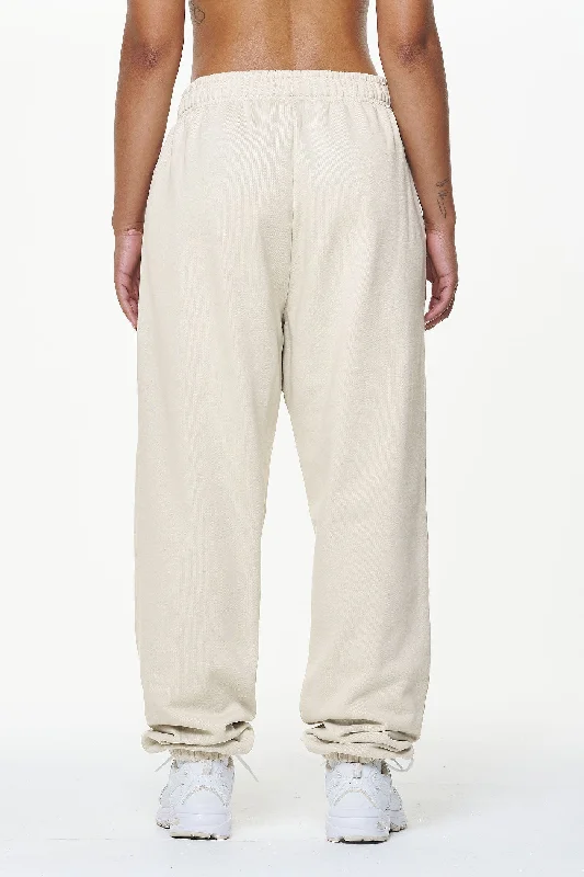 Durward High Waisted Sweat Pants Vintage Washed Bone White