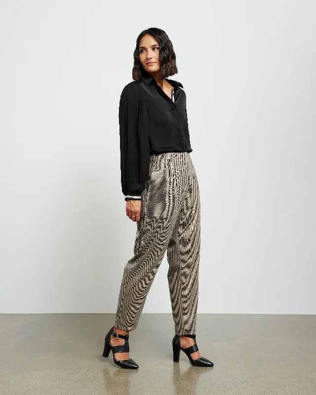 Et Alia Orlando Pant - Camel Houndstooth