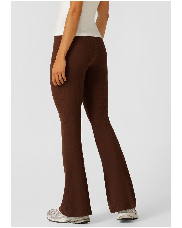 Lorna Jane Irrestible Stomach Support Rib Flared Leggings - Espresso